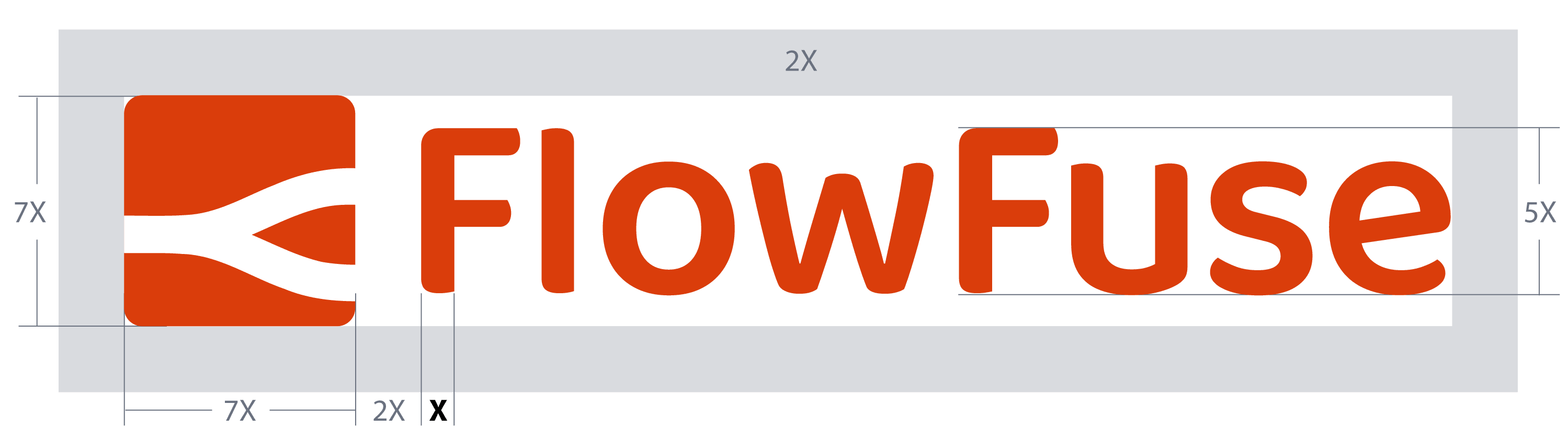 Image depicting the construction process of the logo's horizontal version.
